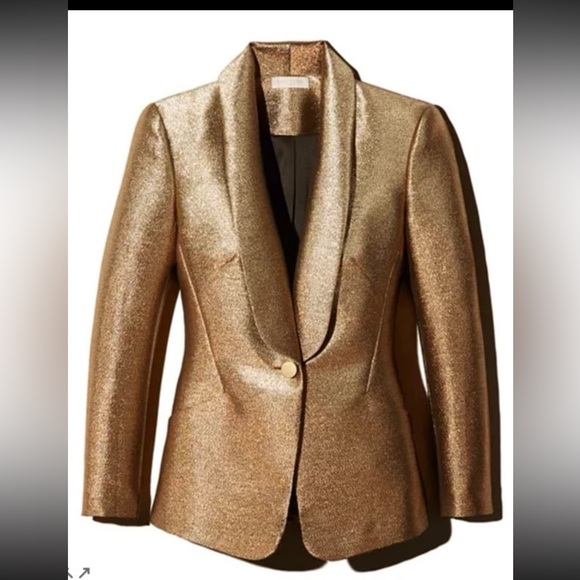 Ramy Brook  Women luxury Blazer Metallic Gold - Picture 7 of 16